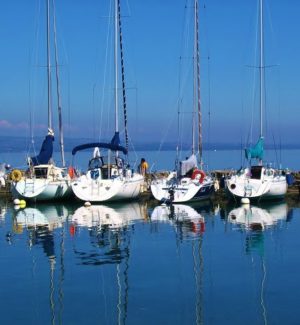 Alps Lake Leman boats