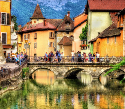 View of the old town of Annecy - France