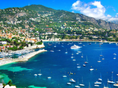 azure coast of France - panoramic view of Nice